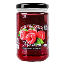 Drcená malina s cukrem 350g Zdorova rodyna