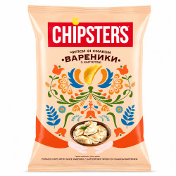 Bramborové chipsy s příchutí Varenyky se zelím 100g Chipsters