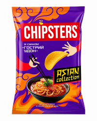 Bramborové chipsy s příchutí Pikantní udon 100g Chipsters