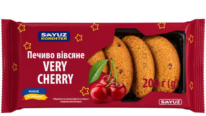 detail Ovesné sušenky s višní VERRY CHERRY 200g Soyuz