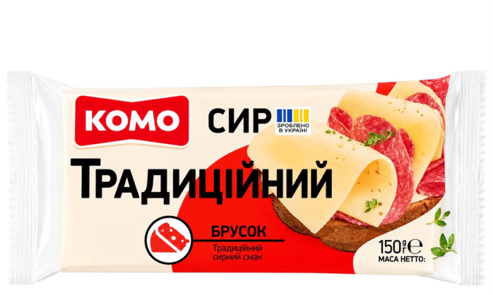 detail Tvrdý sýr Tradiční 150g KOMO