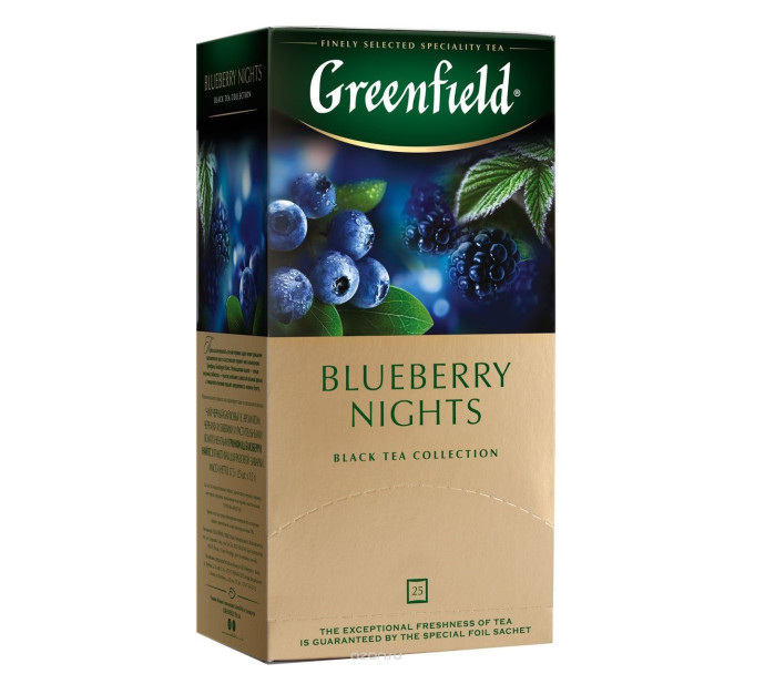 detail Černý čaj Blueberry Nights 25×1,5g Greenfield