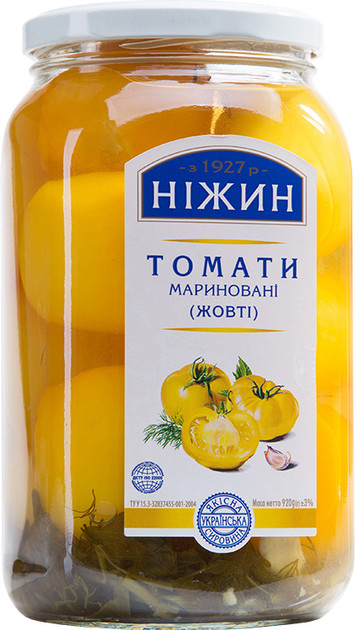 detail Žlutá nakládaná rajčata 920g (čistá hmotnost 460g) Nižin