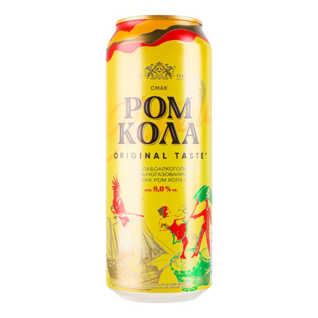 detail Nápoj Rum&Cola 8% 0,5L Obolon