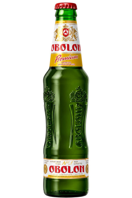 detail Pivo Premium 4,5% 0,5L Obolon sklo