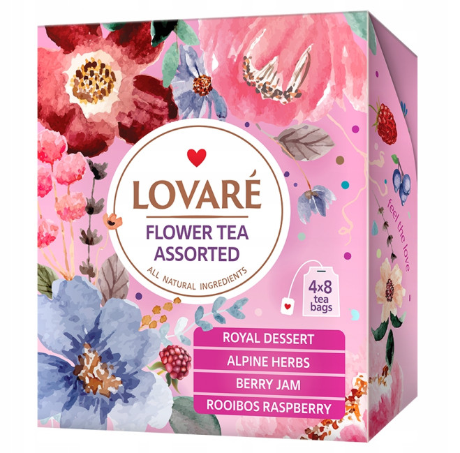 detail Tsvetochnyi chai Assorti 32*1.5g Lovaré