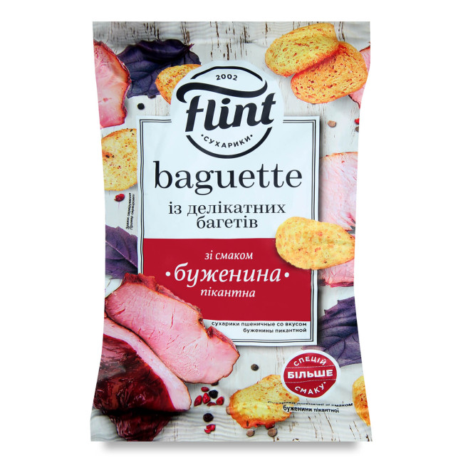 detail Suchariky s příchutí Pikantní šunka 60g Flint