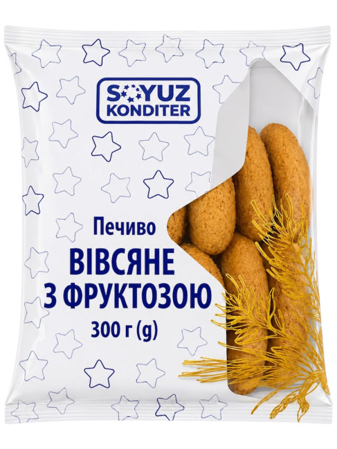 detail Ovesné sušenky s fruktózu 300g Soyuz