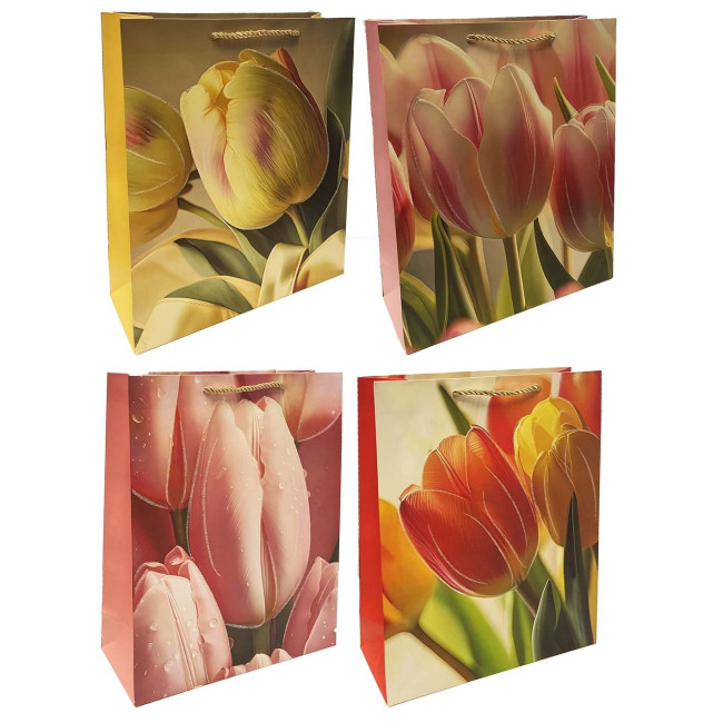 detail Dárková taška «Tulipány» 26cmx32cm