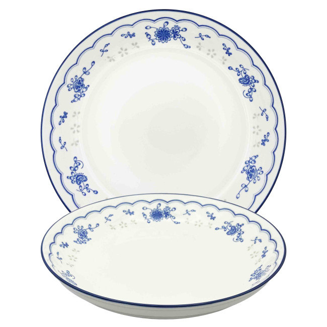 detail Porcelánový talíř „Květinový vzor“, 25,3×4,5cm, 1400ml