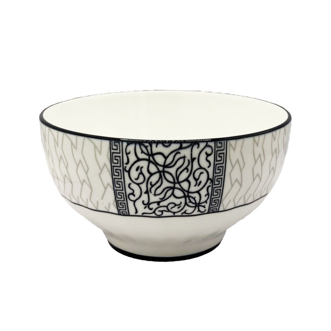 detail Porcelánová miska „Černý vzor“, 11,8×6,8cm, 310ml