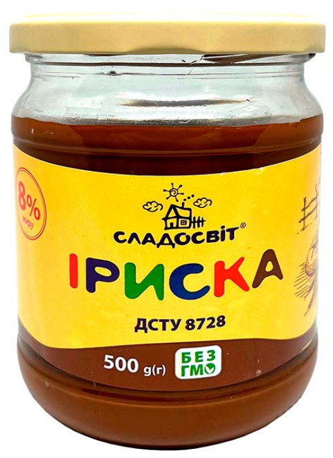 detail Vařené kondenzované mléko Iriska 8% 500g Sladosvit (sklo)